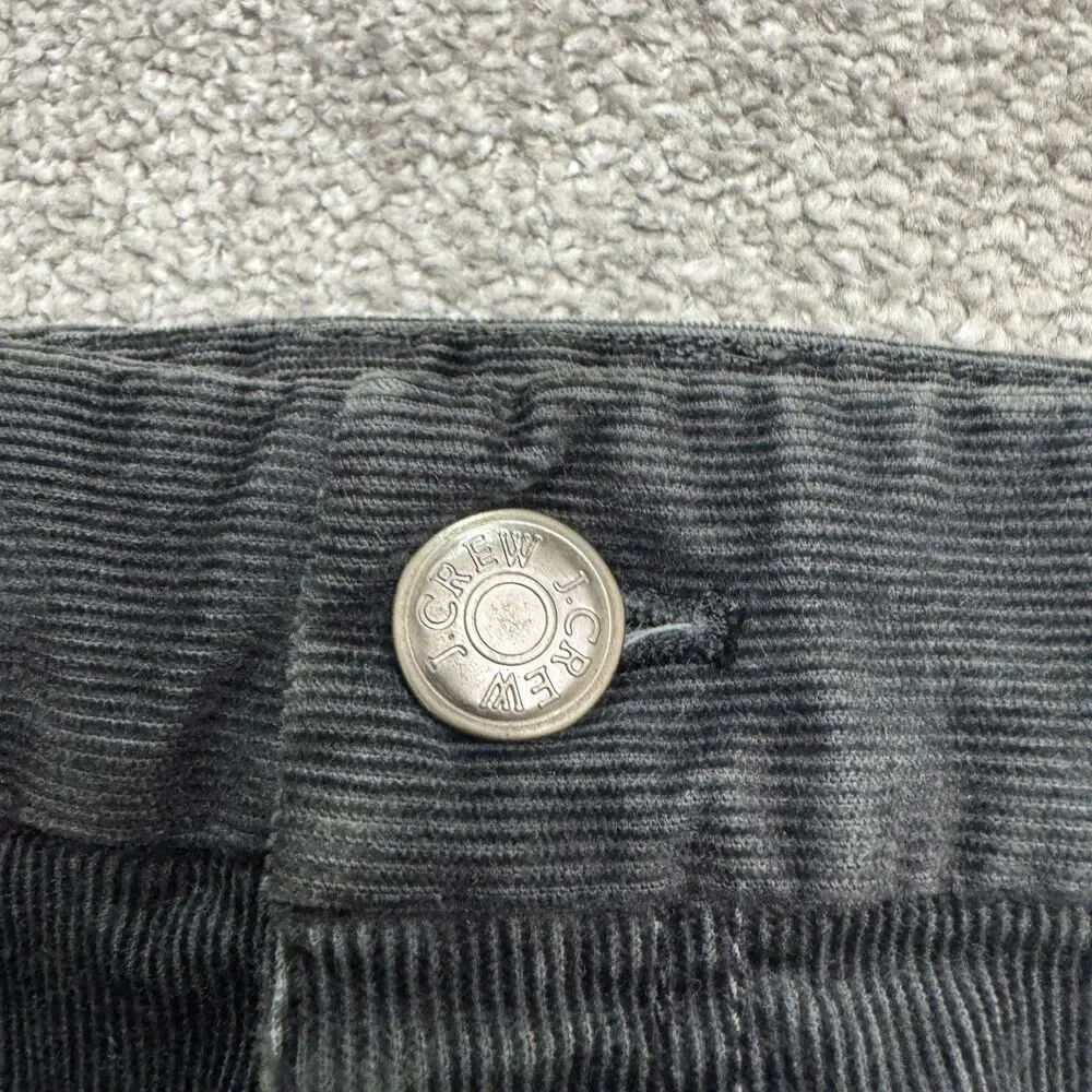 J.Crew Favorite Fit Corduroy Pants Womens 8 Short Charcoal Gray Mid Rise Stretch